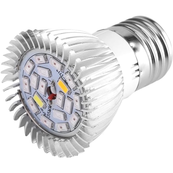Kasvilamput, 18W 85265V Täyspektrinen Alumiini E27/E14/Gu10 18 LED Kukkakasvi Hopea 1.89 X 2.56 Tuumaa (E14)