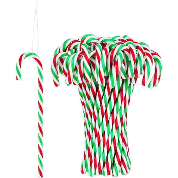 32 st Plastjulkäppar Hängande Godispinnar Godispinne Ornament Hem Jul Nyår Fest Dekoration