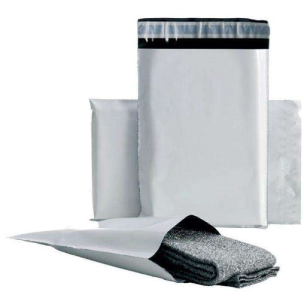 50 stk Hvite e-handelsposer - Brevpose - 25 x 35 cm Hvit