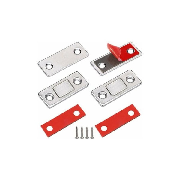 Magneettiset kaapin ovien lukot, 2 kpl, erittäin ohut ruostumaton teräs