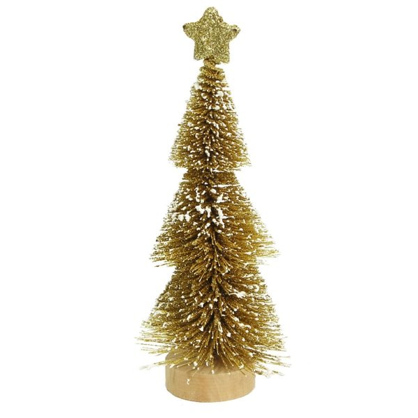 Miniature Gyldne Juletræspynt Kunstig Stjerne Jul