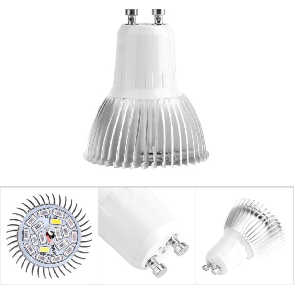 Full Spectrum 85-265V 18W 18LED Vekstlys for Hydroponisk Dyrking av Blomster og Planter (GU10)