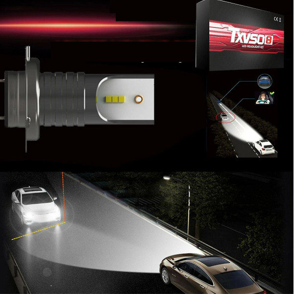 REMAKE 110W 30000LM H7 LED-strålkastare för bilkonvertering Canbus-lampor Stråle 6000K-kit