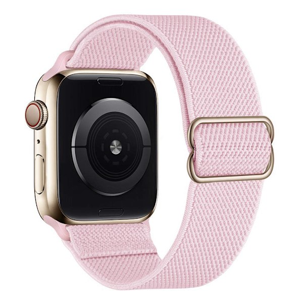 iWatch 7 uusi joustava nylon säädettävä kudottu Apple-hihna vaaleanpunainen