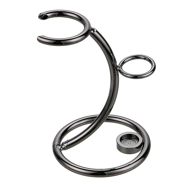Universal Stativ for Barberkost - Enkel Metallholder for Razor og Kost - Organiserer for Menn (Pistol Svart) Hy