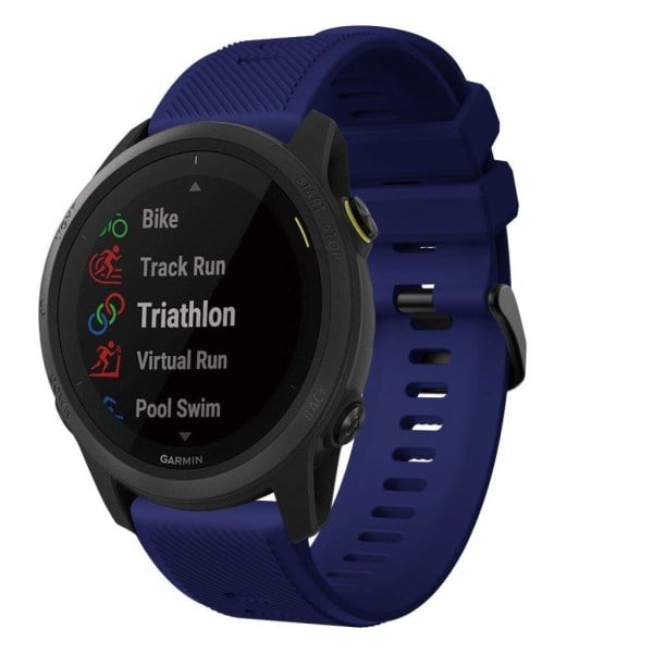 Garmin Forerunner 745 silikone urrem - Midnatblå Blå