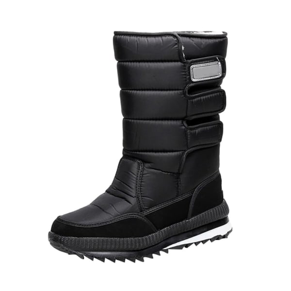 Winter boots with padded lining Waterproof snow boots Black Black Black 36