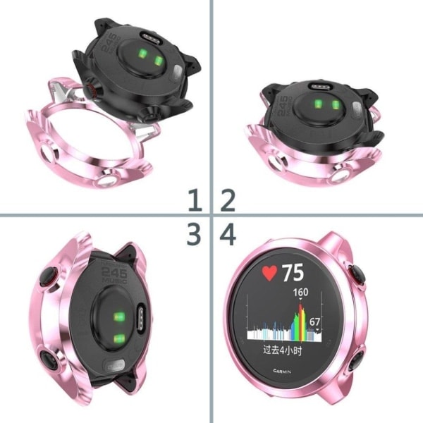 Garmin Forerunner 245 Elektropläterad Fodral - Rosa Rosa