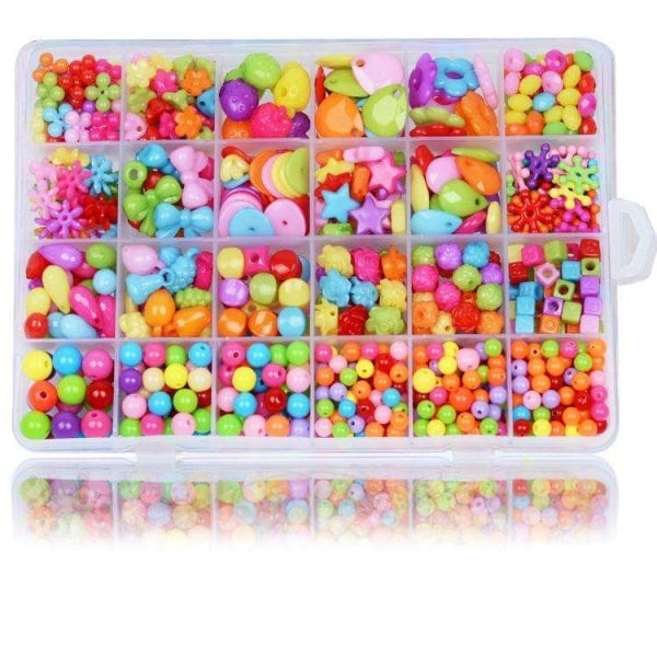 DIY - Pearl box - Acrylic beads - Mix - 550pcs - Jewelery making multicolour