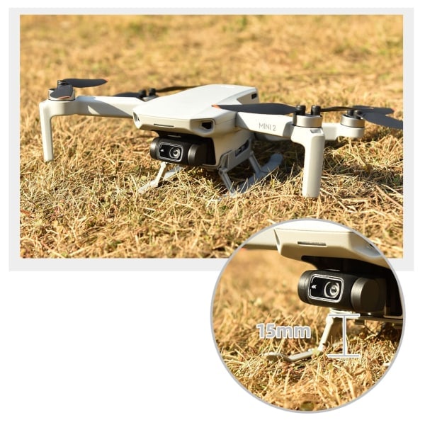 Høydeforlengende landingsbein for DJI Mini2SE/Mini2 - Rask utløsning grå