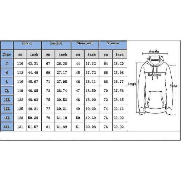 Juletrøje med Rund Hals til Mænd - Langærmet Sweatshirt, Casual Bluser, Trøje, Størrelse L