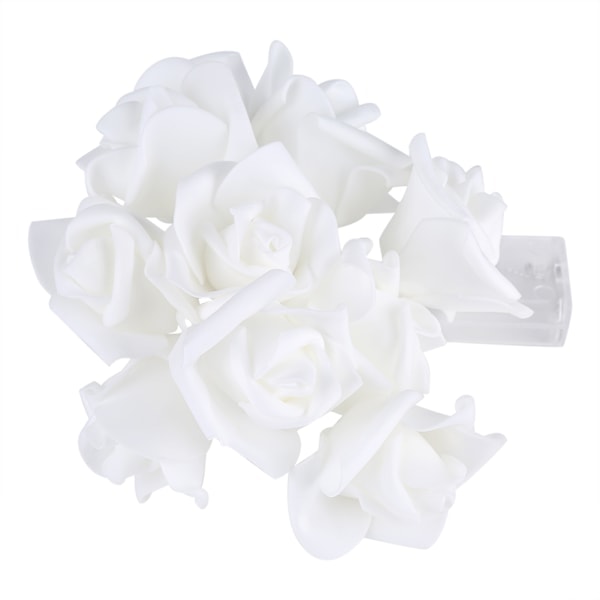 10 LED Rose Blomsterlysstreng Julegave Bryllup Fest Indendørs Dekoration Farverig