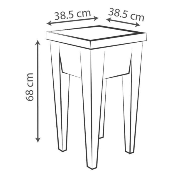 VEG VEGENABLE AREA & TABLE URBAN TAUPE - L38.5 X D38.5 X H68 cm - 4 Evacuation cabinet pictures - EDA