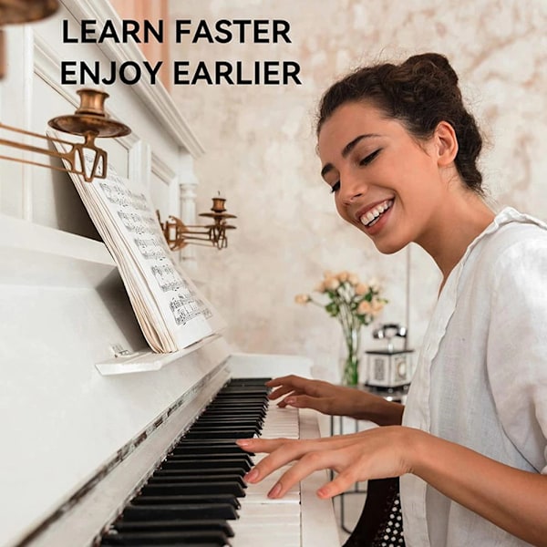 Avtakbare piano- og keyboardetiketter 61 tangenter Flerfarget