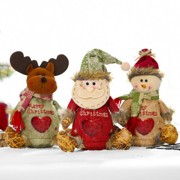 3 Juleæbleposer, Ældre Snemand Stereo Slikposer, Slikposer, Børns Slikæsker