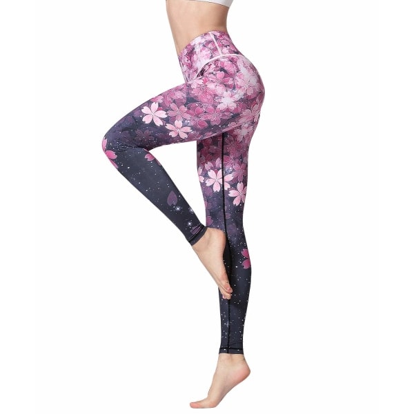 Yoga Leggings, Høy Midje for Kvinner, Fargede Treningsleggings med Magekontroll