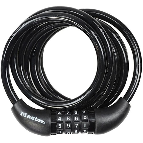 Pyörän lukko - MASTER LOCK - 8221EURDPRO - 1,8 m kierretty kaapeli - Ohjelmoitava yhdistelmä