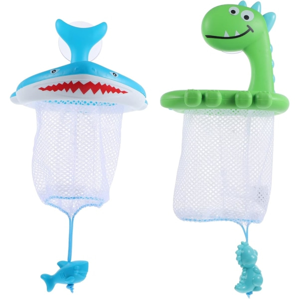 2-pack Badleksaker Hängande Väska Glida Baby Badleksak Badleksak Basketbollkorg Bad
