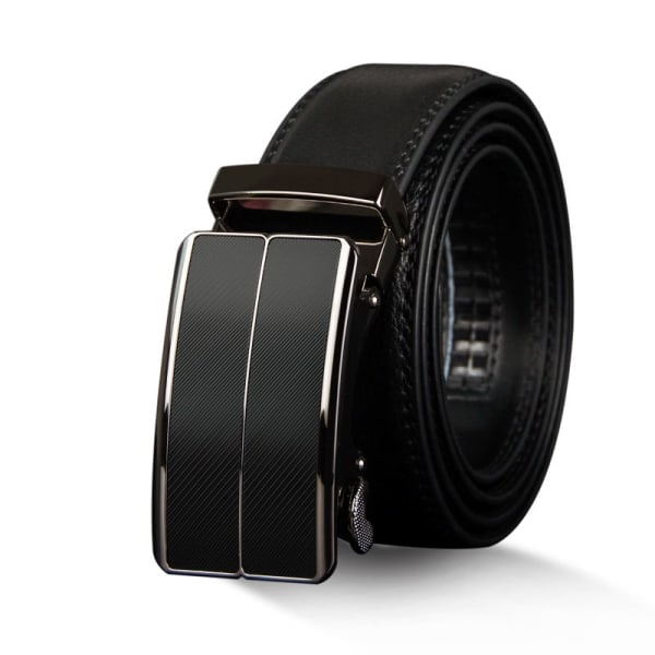 Father's Day Gift for Dad Grandpa Father's Day Gift Men's Leather Belt with Sliding Buckle Dress for Men (Black-110cm)