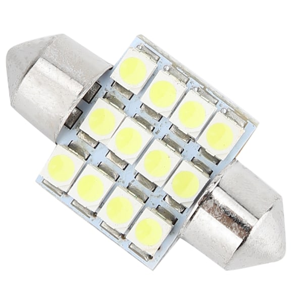 20 st 31mm Superljusa Bil LED Kupol Inre Kartljus Lampa 12SMD 1210