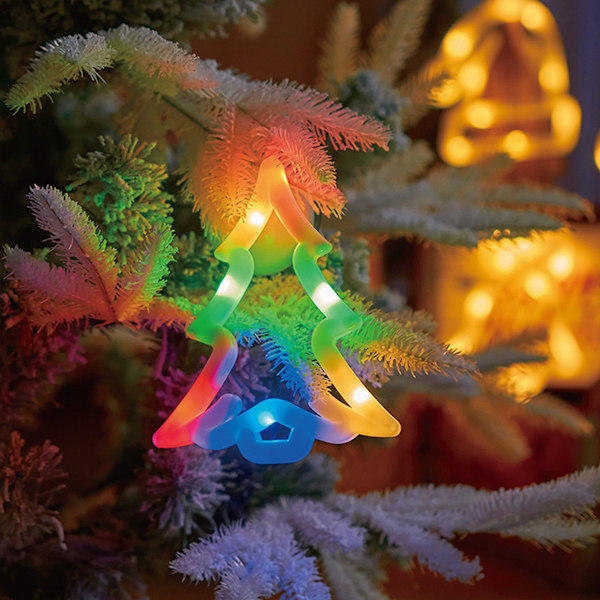 6 st LED-julklappsfönsterlampor Silhuettdekoration Upplyst Klocka-Träd-Rennärr-Snöflinga-Stjärna Batteridriven med Sugkopp