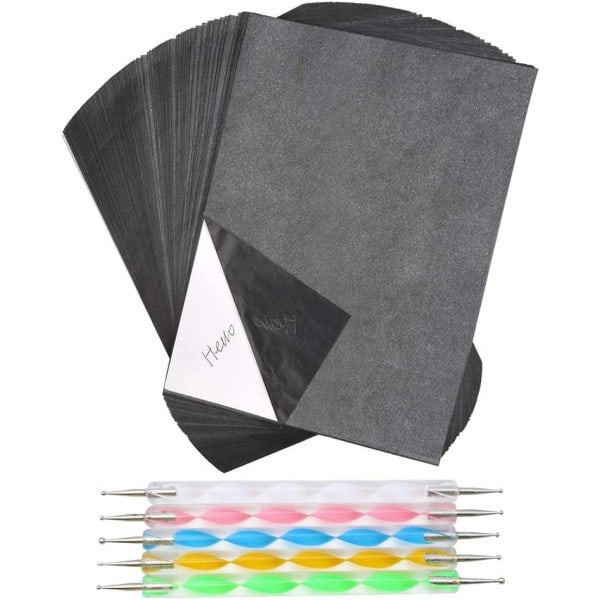 100 ark karbonpapir, A4 grafitpapir overføringspapir