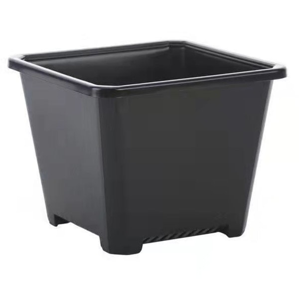 REMAKE Planterkruka svart 2-pack 10 #, fyrkantig plastburk svart