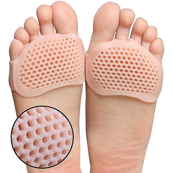 Elastiska Högklackade Silikon Gel-Fotsulor Vita
