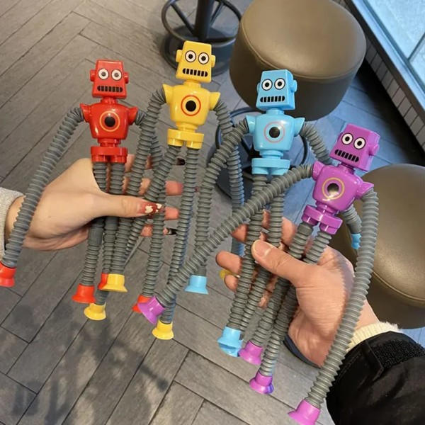 4 Stykker Teleskopisk Sugkopp Robot Leke Deformasjon Teleskopisk Arm Ben Utdanningsleker Barn Voksne Tegneserie Utdanningsleker
