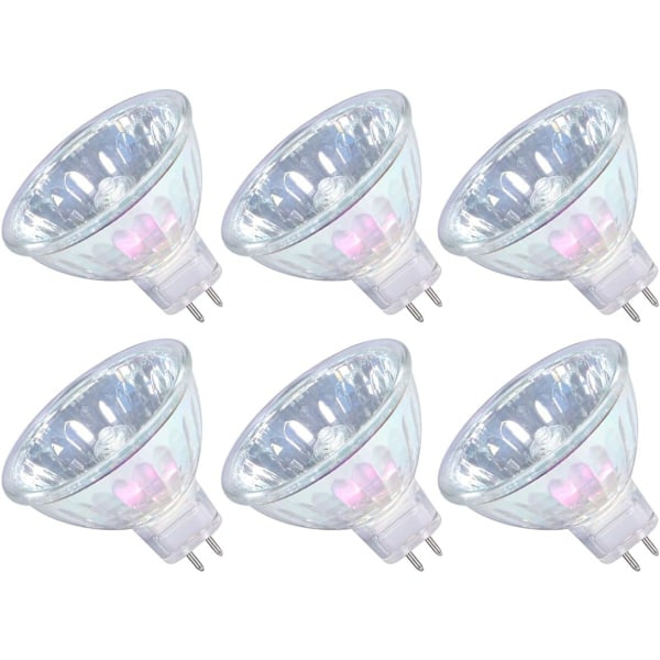 REMAKE MR16 Halogenlamper 35W 12V GU5.3 Spotlights for Takbelysning Dimmbare, 36° Strålevinkel, 3000K Varmt Hvit, 2-Pols Sokkel, 6-pakning