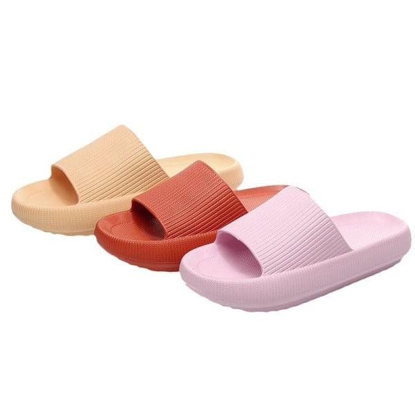 Damskor Super Mjuka Eva Tjocka Plattformtofflor, Minimalistiska Och Bekväma Inomhus Badrum Halksäkra