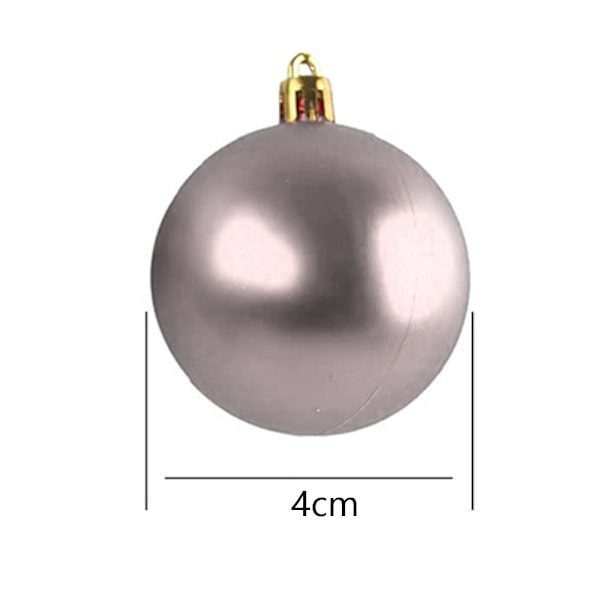24 st 4 cm krossäkra julgranskulor för julgran bröllop födelsedagsfest dekoration