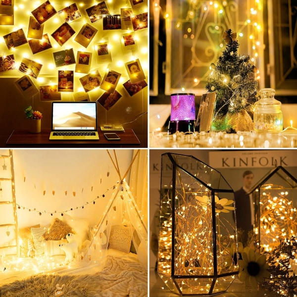 Lyslenke, 20M 200LED USB LED Lyslenke Jullyslenke IP65 Vanntett Lyslenke 8 Moduser Innendørs/Utendørs Dekorasjon for