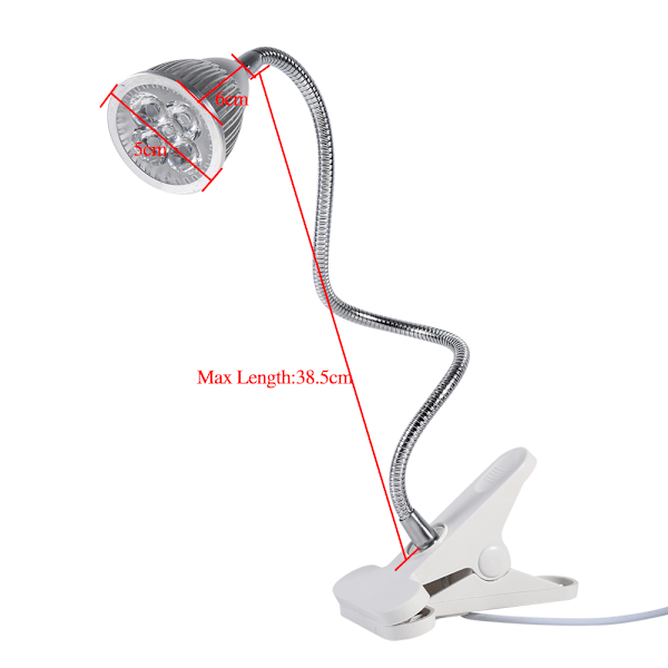 5W 85-265V 5 LED Kasvilamppu Hydroponinen Sisätilojen Työpöydän Joustava Kiinnityslampun Uusi Tyyli