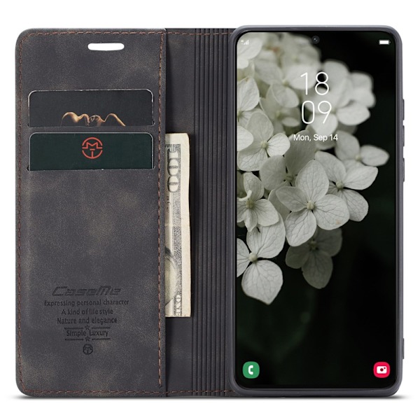 CaseMe Slim Wallet Case Samsung Galaxy S22 Svart