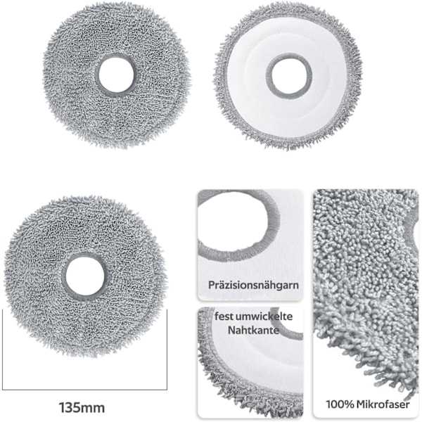 Moppepuder til Dreame L10s Ultra, L10 Ultra, L10s Pro, Xiaomi X10+ 8-pak
