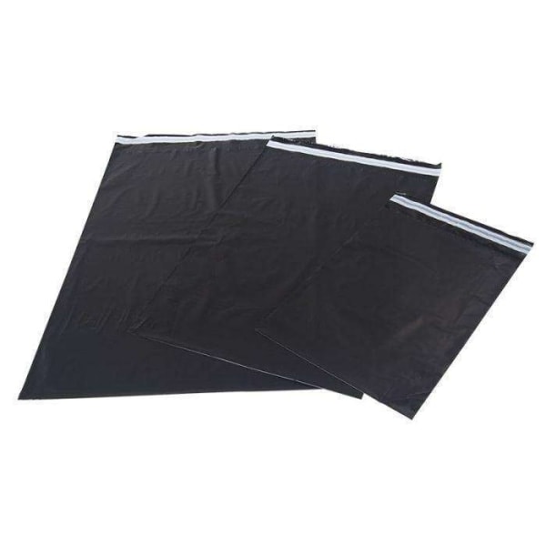 50 pcs Black e-commerce bag/mail order bag - 25 x 35 cm Black