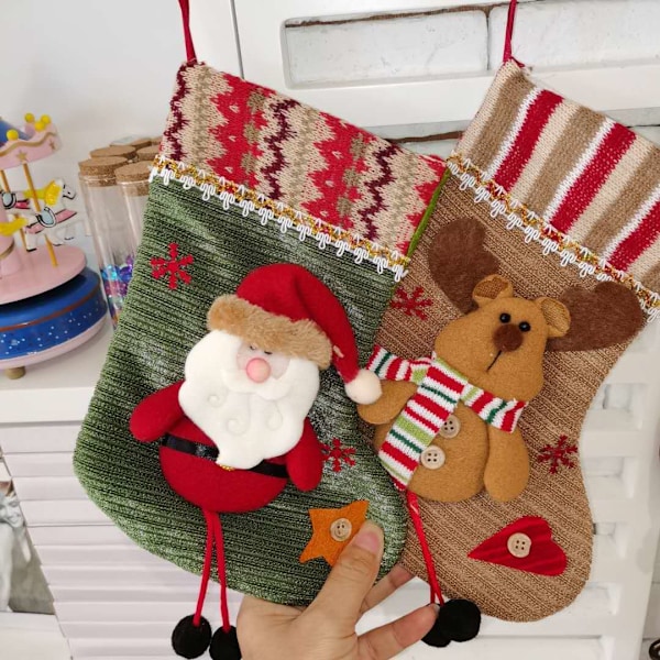 3 stk juleprodukter nisseposer gavepose jul