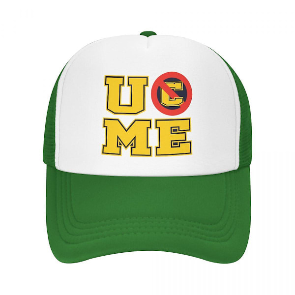 REMAKE Klassisk WWE John Cena  \"You Can't See Me \" Trucker Cap Kvinder Mænd Personlig Justerbar Unisex Cap Udendørs Trucker Cap Trucker Hat Grøn
