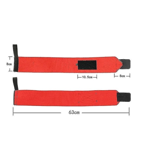 Viktlyftningshandledsskydd Elastiskt Andningsbart Handledsskydd Bandage, Röd