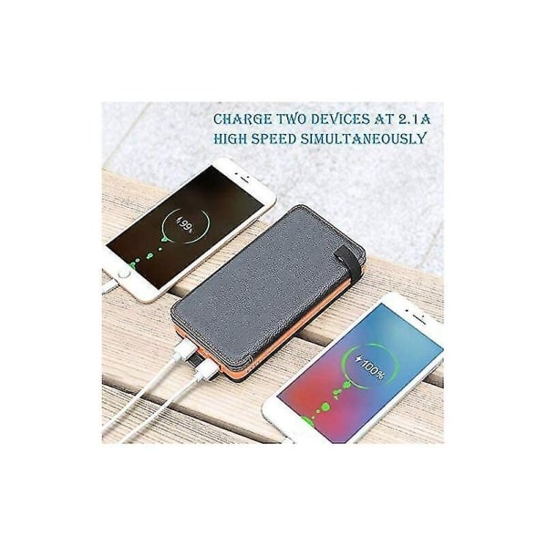 REMAKE Solcellsladdare 25000mah Bärbar Extern Batteri Med 4 Paneler Vattentät Powerbank Med 2 Usb Utomhus Camping För Telefoner Surfplattor Cisea