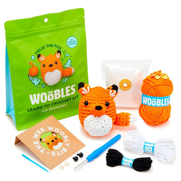REMAKE Woobles virkningsset för nybörjare i enkel pea-garn, som setts på Shark Tank Fox