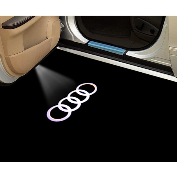 Passer Audi Aodi velkomstlys A4LA5A6L atmosfærelys A7A8LQ3Q5Q7 dørlaserprojeksjonslys (2-pakning)