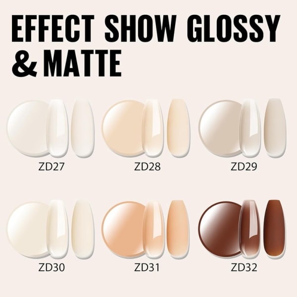 Nude Series Professional UV-kynsilakat, 6 väriä vaaleanpunaista shellac-geelilakkaa 8ML