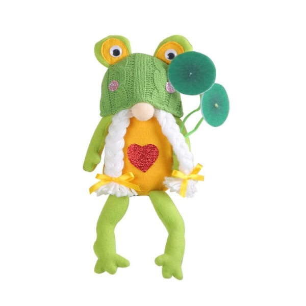 Strikket Hat Frog Gnome Dekorative Håndværk til Julenytår Bi Kvinde