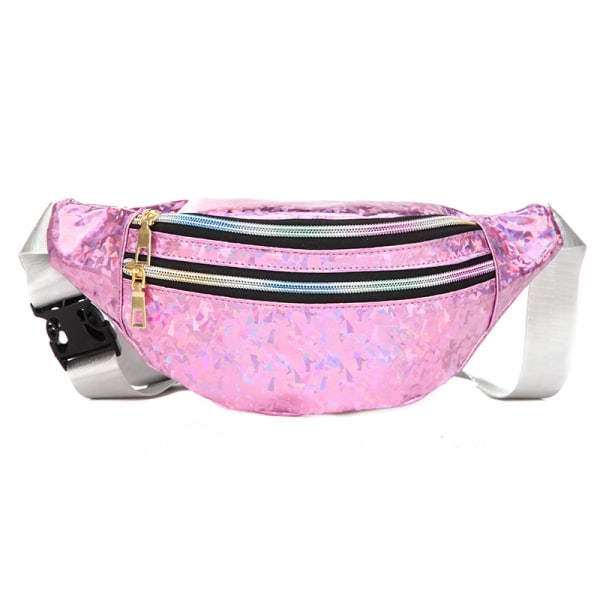 Fanny Pack til Børn, Glitter Taljepose Skinnende Tasker med Justerbar