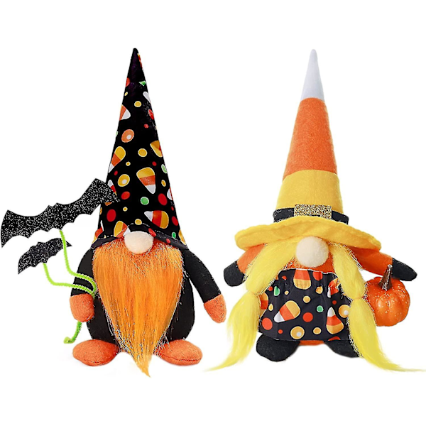 Halloween Gnomes Plush Decorations.2 Pcs Fall Gnomes With Pumpkin Ornaments