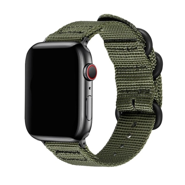 SKALO Nato-ranneke Nylon Apple Watch Series 1-3 38mm - Useita värejä Vihreä