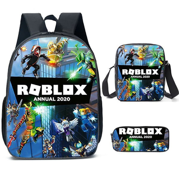 Ny tecknad Roblox skolväska i tre delar för grundskolan och gymnasiet