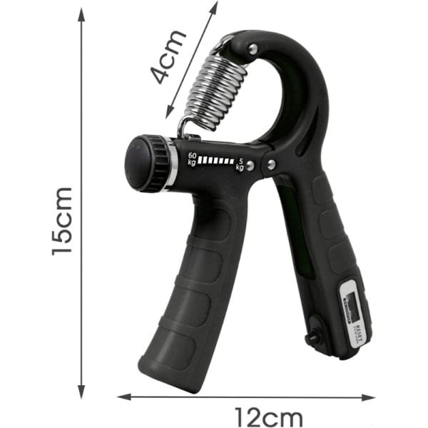 Otteen vahvistaja / Otteen vahvistaja - Säädettävissä jopa 60 kg Musta